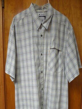Columbia Sportswear Plaid Short Sleeve Shirt in Size XXL